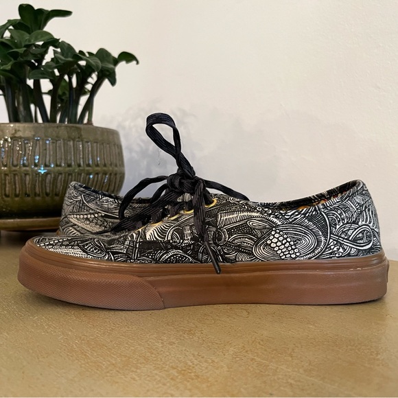 VANS x Zio Ziegler Authentic Art Classic Vans Lace Up Skater Shoes, M 7/W 8.5 - Picture 5 of 14